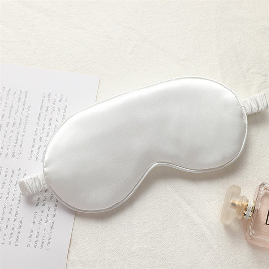 6A Grade Pure Mulberry Silk Eye Mask White